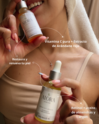 Pack de Sérums Facial – Vitamina C + Retinol – Antioxidante e Hidratante de Día + Suero Nutritivo y Reafirmante de Noche – Ingredientes Naturales – Hecho en México